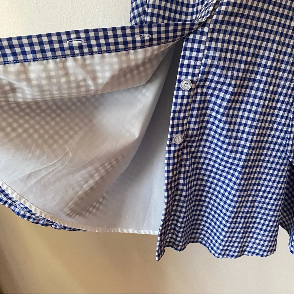 Be by Chetta B. Gingham Button Up Tie Waist A-Line Sleeveless Dress - Picture 5 of 12